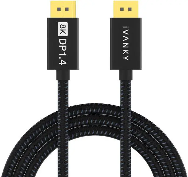 Main image of KEHIPI DisplayPort Cable 10ft 1.4, 8K DP to DP Cable[8K@60Hz, 4K@144Hz, 1080P@240Hz], Support HBR3, 32.4Gbps, HDCP 2.2, HDR, 8K Display Port Cord Compatible for Gaming Monitor, TV, PC, Laptop - 10ft
