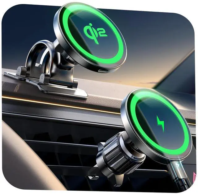 Main image of KEHIPI  for Qi2 15W MagSafe Car Mount Charger,Super Fast Magnetic Wireless Car Charger for iPhone 16 Pro Max AccessoriesQi2 Fast Charging MagSafe Charger Fits iPhone 17 Pro Max 16 15 14 13 12 Series