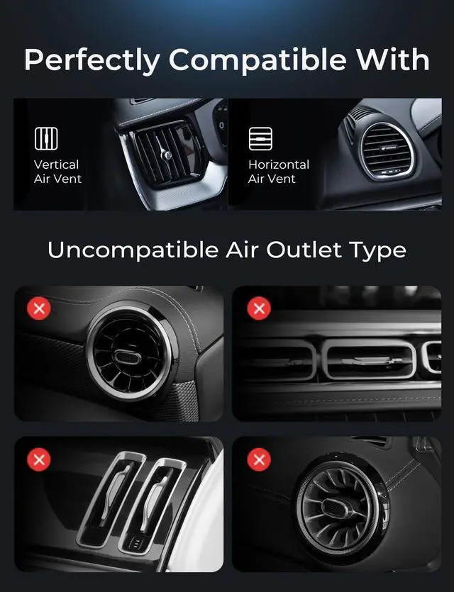 Alt view image 6 of 7 - KEHIPI  for Qi2 15W MagSafe Car Mount Charger,Super Fast Magnetic Wireless Car Charger for iPhone 16 Pro Max AccessoriesQi2 Fast Charging MagSafe Charger Fits iPhone 17 Pro Max 16 15 14 13 12 Series