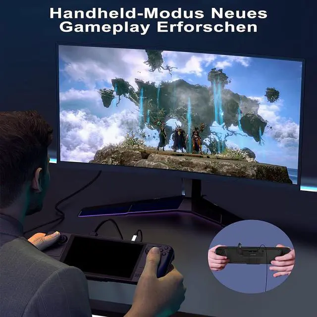 Alt view image 6 of 7 - KEHIPI Portable Steam Deck Dock 5-in-1 USB C Hub Docking Station with 3*USB A 4K@60H USB C PD 100W Max Steam Deck Stand Base Accessories