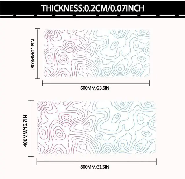 Alt view image 2 of 4 - KEHIPI Large Mouse Pad for Desk - Gaming Mouse Pad with Stitched Edges, Anti-Slip Base, Desk Mat Desk Pad for Keyboard and Mouse