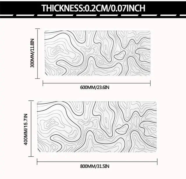 Alt view image 2 of 7 - KEHIPI Large Mouse Pad for Desk - Gaming Mouse Pad with Stitched Edges, Anti-Slip Base, Desk Mat Desk Pad for Keyboard and Mouse