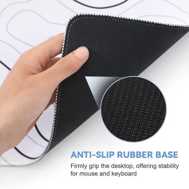 Alt view image 3 of 7 - KEHIPI Large Mouse Pad for Desk - Gaming Mouse Pad with Stitched Edges, Anti-Slip Base, Desk Mat Desk Pad for Keyboard and Mouse