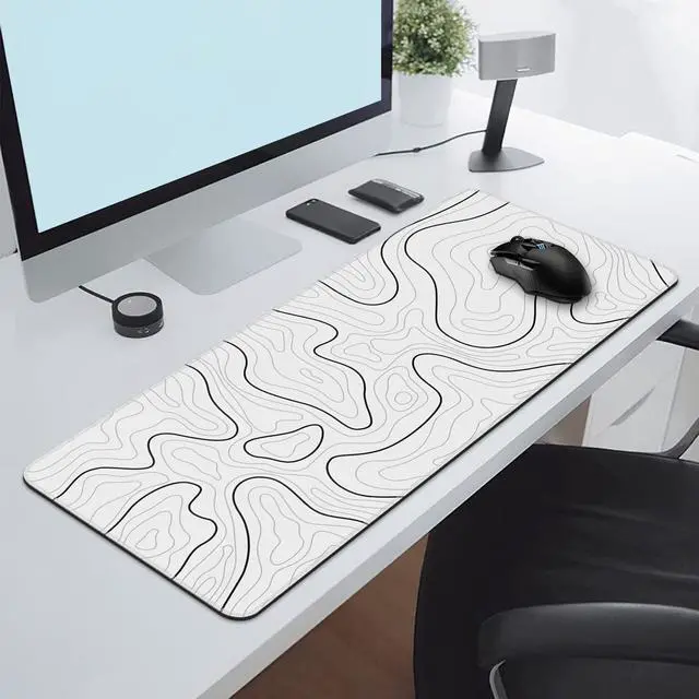 Alt view image 6 of 7 - KEHIPI Large Mouse Pad for Desk - Gaming Mouse Pad with Stitched Edges, Anti-Slip Base, Desk Mat Desk Pad for Keyboard and Mouse