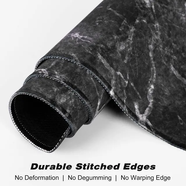 Alt view image 5 of 7 - KEHIPI Extended Gaming Mouse Pad, XXL Large Mouse Mat 30 x 14 Inch, Big Computer Keyboard Mousepad, Waterproof Desk Pad with Stitched Edges and Non-Slip Base for Office Gaming, Black Cracked Marble