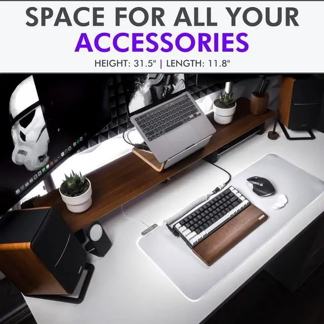 Alt view image 2 of 6 - KEHIPI Bone White Gaming Mouse Pad RGB - Large LED Mousepad - LED Desk mat with 8 Adjustable Light Modes - Non Slip Rubber Base, Easy to Clean Water Proof Surface Mat for Keyboard and Mouse