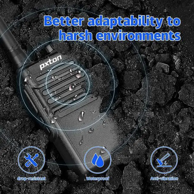 Alt view image 2 of 7 - KEHIPIWaterproof walkie talkies for Adults, Work,and Outdoor. walkie talkies Long Range with Headphones and Fast Charger DockHandheld Two Way radios Rechargeable NOAA walkie Talkie (10 Pack)