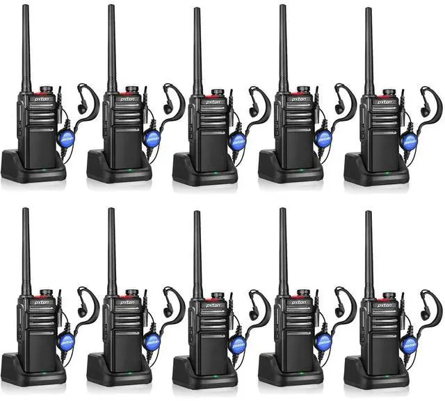 Main image of KEHIPIWaterproof walkie talkies for Adults, Work,and Outdoor. walkie talkies Long Range with Headphones and Fast Charger DockHandheld Two Way radios Rechargeable NOAA walkie Talkie (10 Pack)