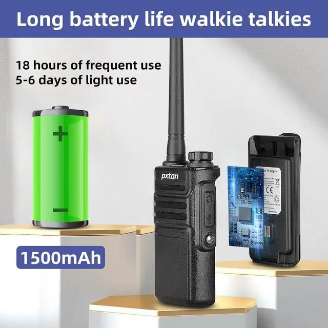 Alt view image 4 of 7 - KEHIPIWaterproof walkie talkies for Adults, Work,and Outdoor. walkie talkies Long Range with Headphones and Fast Charger DockHandheld Two Way radios Rechargeable NOAA walkie Talkie (10 Pack)