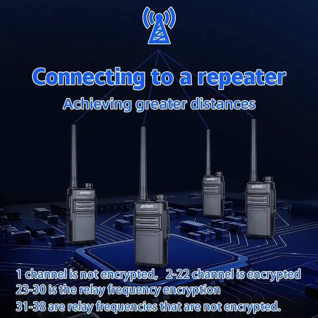 Alt view image 6 of 7 - KEHIPIWaterproof walkie talkies for Adults, Work,and Outdoor. walkie talkies Long Range with Headphones and Fast Charger DockHandheld Two Way radios Rechargeable NOAA walkie Talkie (10 Pack)