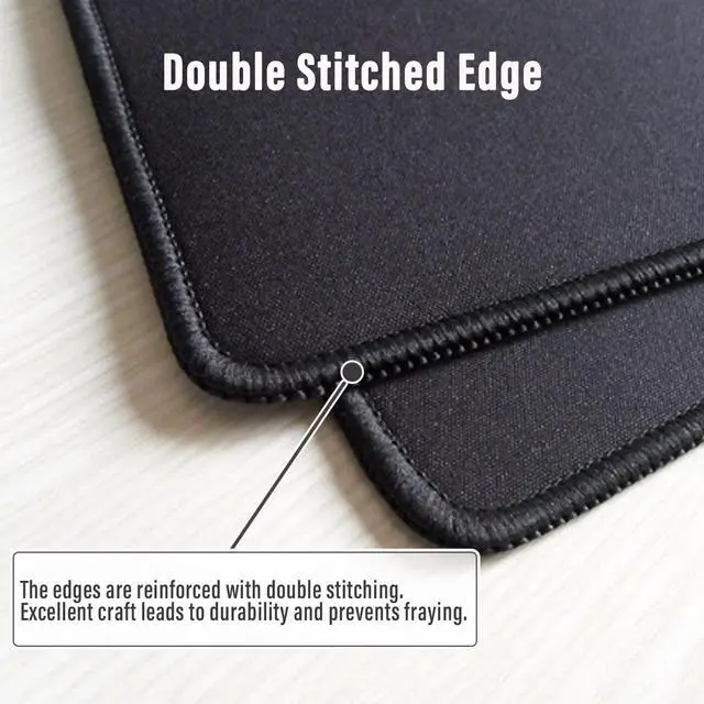 Alt view image 4 of 7 - KEHIPI Gaming Mouse Pad with Stitched Edges, Swirl Marble Mouse Pad, Extended XL Mousepad with Anti-Slip Base, Cool Large Mouse Pad for Desk, 31.5 x 11.8 in, Black