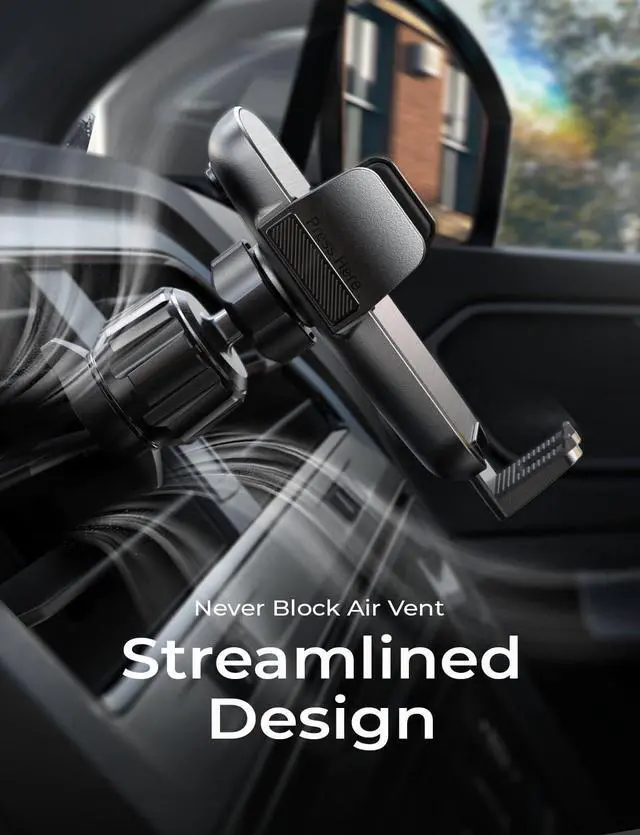 Alt view image 5 of 7 - KEHIPI Upgrade Car Vent Phone Mount, Phone Holders for Your Car Vent Wider Clamp & Metal Hook Phone Holder [Thick Cases Friendly] 360° Rotation, Air Vent Car Phone Mount for iPhone Samsung Smartphones