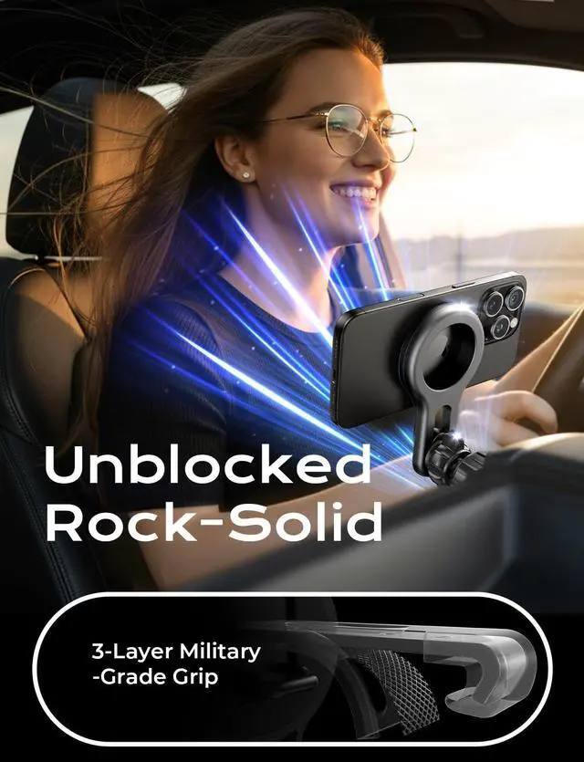 Alt view image 6 of 7 - KEHIPI for MagSafe Car Mount, Magnetic Phone Holder for Car Air Vent Phone Holder [Strong Magnetic] Hands Free Cell Phone Holder Strong Clip Car Accessories fit iPhone 17 Pro Max 16 15 14 13