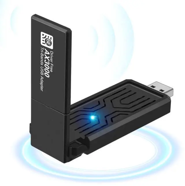 Main image of KEHIPI Gaming WiFi Adapter for PC,6GHZ WiFi Adapter,USB WiFi Adapter,IEEE802.11AX,MU-MIMO Technologies,AXE3000 3Band(2.4+5.0+6.0G) Wireless Gigabit Speed Up to 5.3Gbps, New 6GHz,Supports Windows 11/10