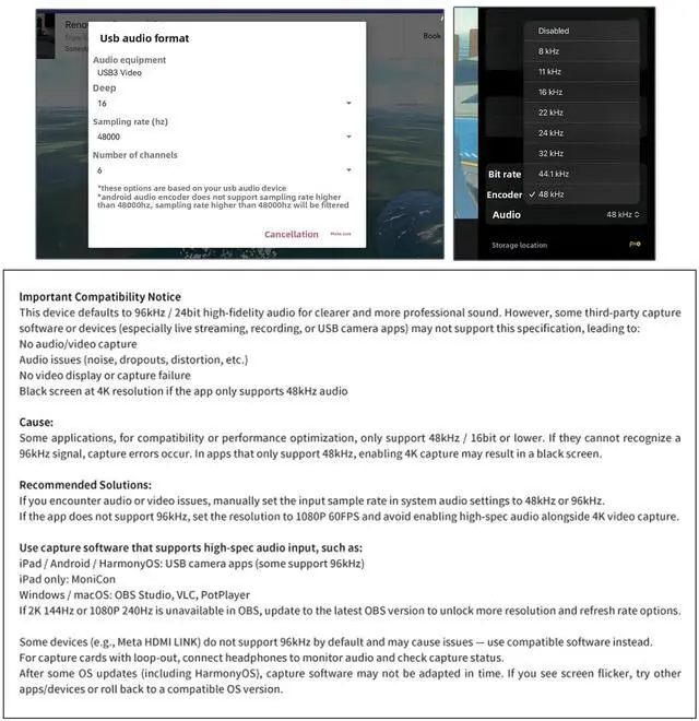 Alt view image 6 of 7 - KEHIPI  HDMI Capture Card 4K@60FPS, 1080P@240FPS USB 3.0 HDMI to USB A/C Video Capture Card for Streaming, Works with iPad, Switch 2/1, PS5/4, Xbox, Quest 3, Mac OS, Windows, Zoom, OBS, Camera