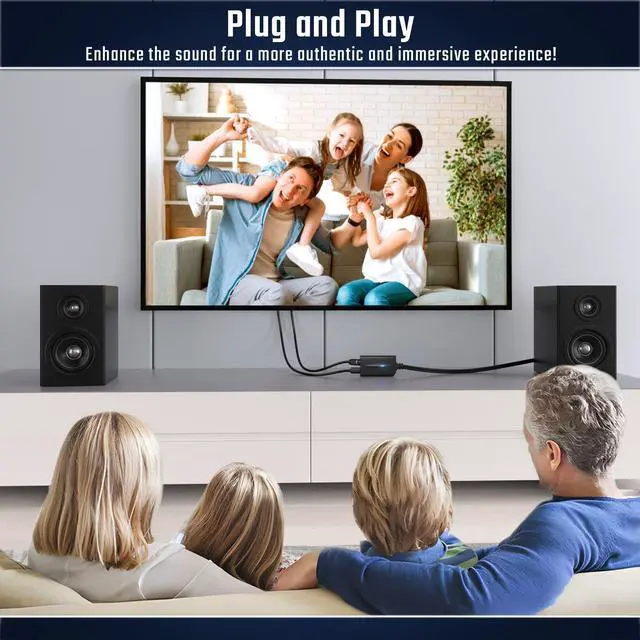 Alt view image 6 of 7 - KEHIPI 192kHz DAC Digital to Analog Audio Converter 7ft/2.1m Digital Audio Optical to RCA Cable SPDIF to RCA Converter with Built-in Audio Amplifier Chipset for HDTV, DVD, Blu-Ray Players