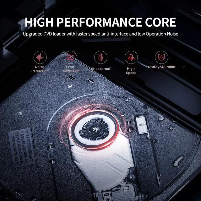 Alt view image 7 of 7 - KEHIPI External DVD Driver USB C Portable CD/DVD +/-RW Drive/DVD Player with SD Card Reader USB 3.0 Hub USB C Power Port CD ROM Burner Compatible with Laptop Desktop PC Mac Windows 11/10/8/7 Linux OS