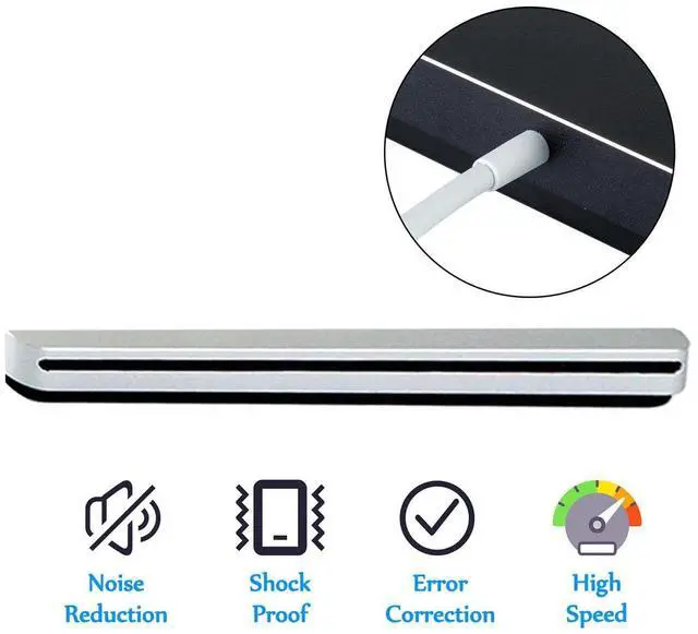 Alt view image 3 of 6 - KEHIPI External CD DVD Drive USB C Ultra Slim Portable CD DVD Player Burner/Writer/Reader USB Superdrive Disc Duplicator for MacBook Pro/Air/Mac/M1/Laptop/Windows10 (Silver)