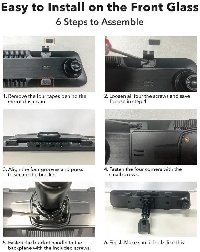 Alt view image 4 of 5 - KEHIPI OEM Bracket for USB C G900 Tripro/G900PRO/G850PRO/G840S/G840H/G850/G900 Mirror Dash cam
