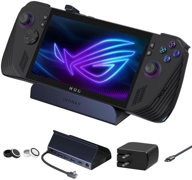 Main image of iVANKY 8-in-1 Dock for ROG Ally/X Steam Deck/OLED with 65W Adapter | Aluminum Docking Station, 4K@144Hz/ 4K@120Hz HDMI 2.1, 100W PD Charge, 1Gbps Ethernet, 3 USB 3.0, Pro Gaming Stand Hub
