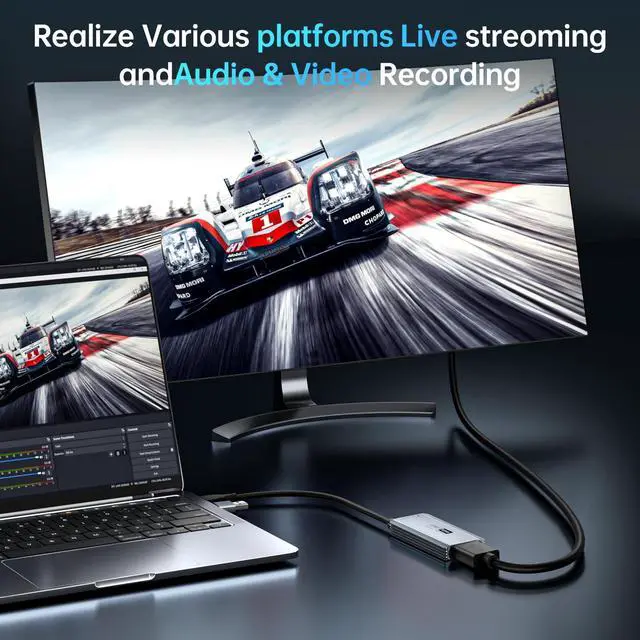 Alt view image 5 of 7 - KEHIPI USB 3.0 Video Capture Card with 100W PD - HDMI to USB/USB-C Capture Card 1440P 30fps & 1080P 60fps Video Capture Device for Streaming, Game Recording, Compatible for Quest 3, Switch, PS4/PS5