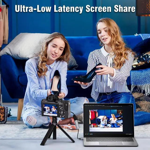 Alt view image 5 of 7 - KEHIPI Video Capture Card, USB3.0 HDMI to USB C Capture Card, 4K 1080P 60FPS, Video Recording Card for Gaming Live Streaming, for Windows/Mac OS System with USB C Adapter to Adjust PS4, Switch, Xbox