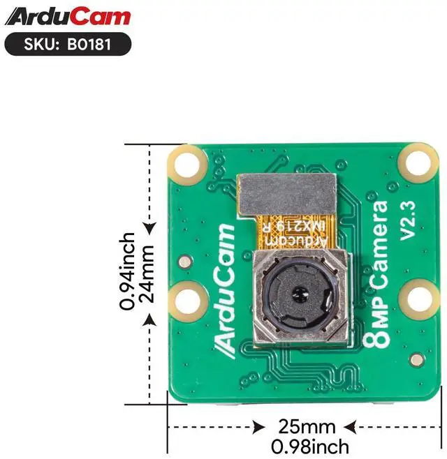 Alt view image 5 of 6 - KEHIPI 8MP IMX219 Auto Focus Camera Module,77.6 Degree FOV,3280 x 2464 px Resolution Compatible with NVIDIA Jetson Orin NX/AGX Orin