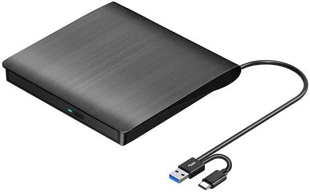 Main image of KEHIPI External CD/DVD Drive for Laptop, USB 3.0 & USB-C Portable CD/DVD-RW Player Reader Writer Burner, Optical Disc Drive for Windows 11/10 PC, Mac, MacBook & Linux Computer, Model ECD829-Y