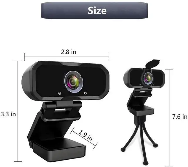 Alt view image 7 of 7 - KEHIPI USB-C 1080P Webcam Compatible with Switch 2/ PC - Streaming Camera for Zoom/Teams/Skype, Plug&Play PC/Mac/Laptop