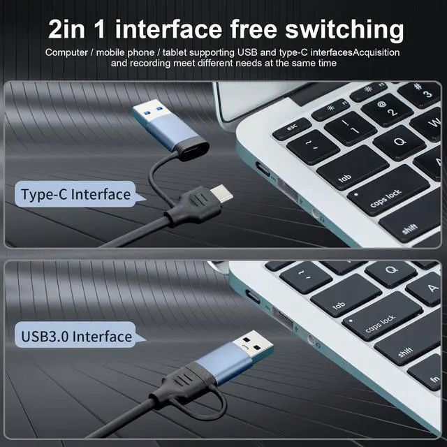 Alt view image 6 of 7 - KEHIPI Video Capture Card,4K HDMI to USB 3.0 Capture Card,HDMI to USB Audio Video Recording in 1080P@60Hz, 2K@50Hz for Teaching,Broadcasting,Gaming,Streaming,Video Conference