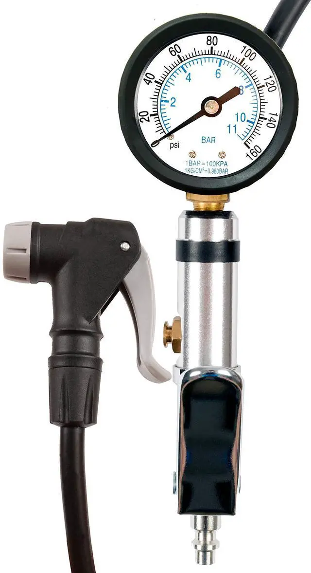 Main image of KEHIPI Universal Bicycle Tire Inflator Gauge with Auto-Select Valve Type - Presta and Schrader Air Compressor Tool
