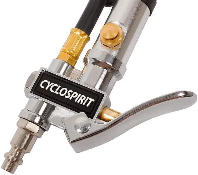 Alt view image 4 of 5 - KEHIPI Universal Bicycle Tire Inflator Gauge with Auto-Select Valve Type - Presta and Schrader Air Compressor Tool