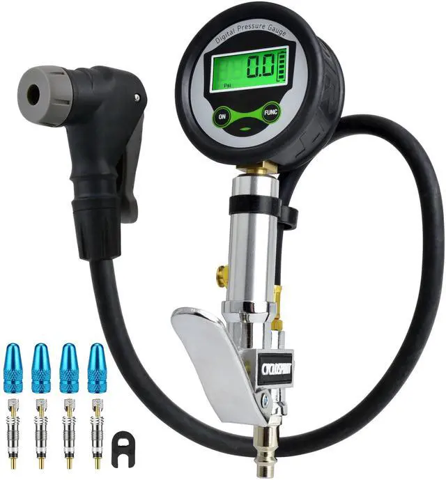 Main image of KEHIPI Digital Bicycle Tire Inflator Gauge with Auto-Select Valve Type - Presta and Schrader Air Compressor Tool