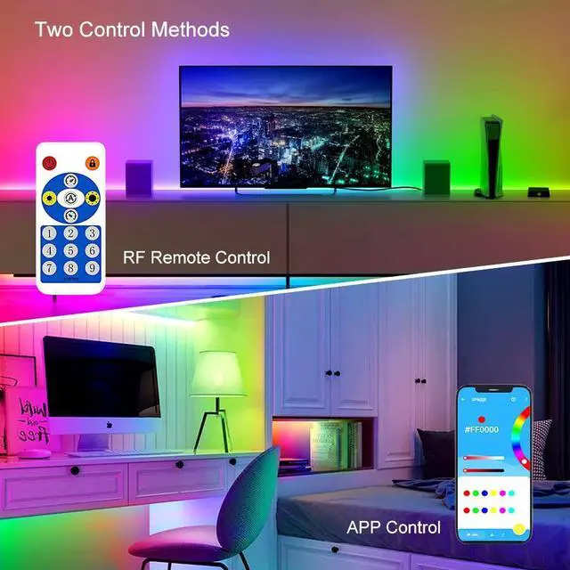 Alt view image 2 of 7 - KEHIPI WS2812B WS2811 WS2813 WS2815 1903 SP602E Bluetooth Controller with 4 Signal Outputs for LED Module Pixel Strip String Light Andriod iOS APP/RF Remote/Trigger Control