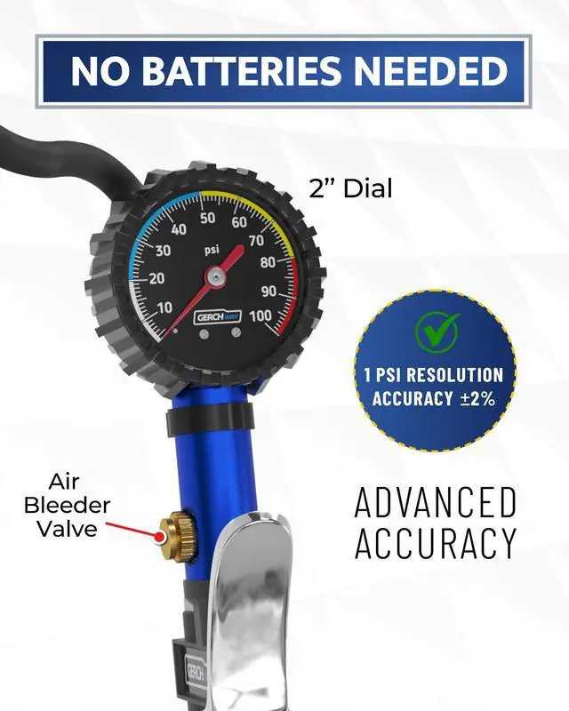 Alt view image 7 of 7 - KEHIPI Presta Valve Air Chuck  Bike Tire Inflator with Pressure Gauge  Bicycle Tire Gauge Schrader to Presta Valve Adapter for Air Compressor