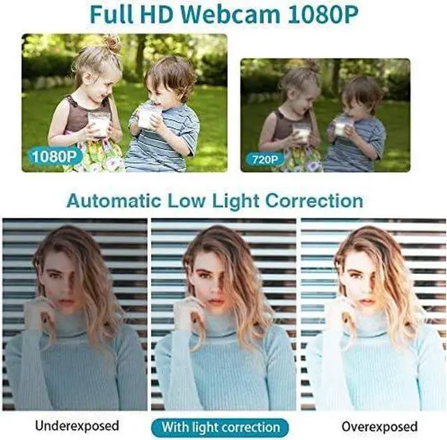 Alt view image 2 of 7 - KEHIPI 4K Webcam, HD Webcam 8MP- Laptop PC Desktop Computer Web Camera with Microphone, USB Webcams for Video Calling Recording Streaming Video Conference, Webcam with Mini Tripod,Privacy Shutter.