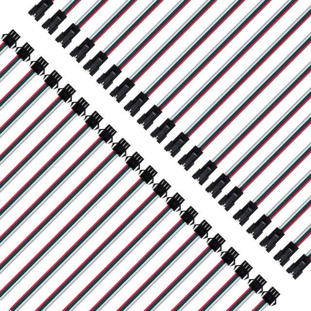Alt view image 4 of 5 - KEHIPI 20 Pairs JST SM 3 Pin Connectors for WS2812B WS2811 WS2812 WS2814 SK6812 FOCB CCT LED Strip Female Male 15cm 22awg Wire (Pack of 2)