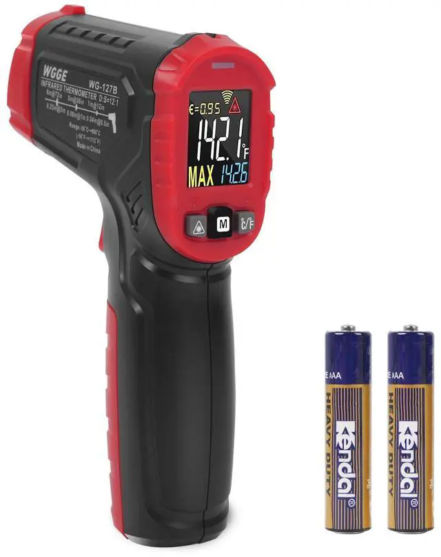 Main image of KEHIPI  Infrared Thermometer Gun WG-127B, Digital IR Thermometer for Cooking, Candy, Food, Pizza Oven, Grill & Engine, Temp Reader -58~1112(-50~600) Non-Contact Temperature Gun (Not for Human)