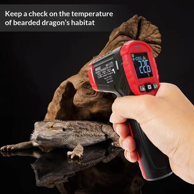 Alt view image 7 of 7 - KEHIPI  Infrared Thermometer Gun WG-127B, Digital IR Thermometer for Cooking, Candy, Food, Pizza Oven, Grill & Engine, Temp Reader -58~1112(-50~600) Non-Contact Temperature Gun (Not for Human)