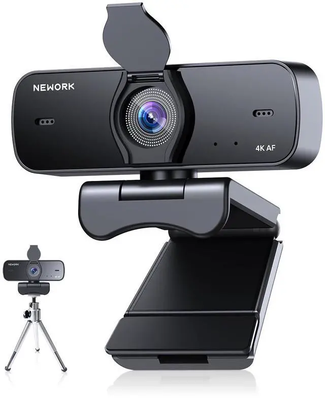 Main image of KEHIPI 4K Webcam for PC with Sony Sensor, Auto Focus & Privacy Cover, Ultra HD 4K Streaming Camera with Tripod, 2 Noise-Cancelling Mics, USB Plug & Play, 77° FOV, Web Camera for Zoom, Skype, Teams