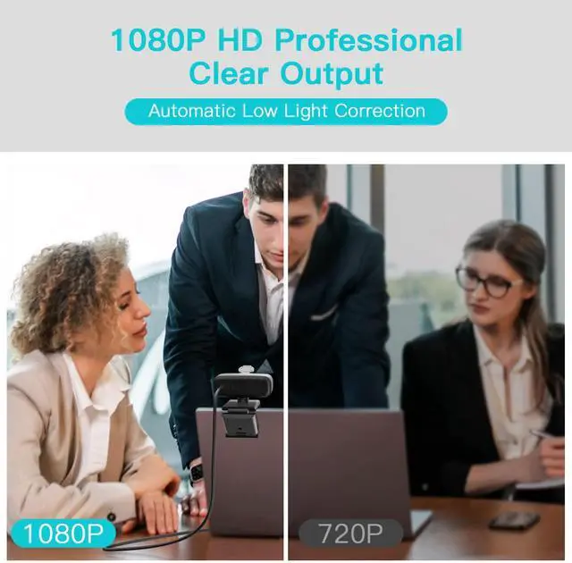 Alt view image 4 of 7 - KEHIPI 1080P HD Webcam with Microphone for Desktop, USB Computer Camera with Web Cam Cover&Web Camera Stand, 110-degree Wide Angle Streaming Webcam for PC Zoom/Video Calling/Gaming/Conferencing