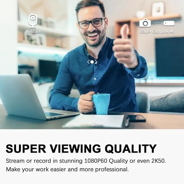 Alt view image 6 of 7 - KEHIPICam Link 4K, Capture Card, External Camera Capture Card for DSLR, Camcorder, ActionCam as Webcam, Stream and Record in 2K50 or 1080P 60FPS, HDMI to USB 3.0 Capture Card for Streaming on OBS/Zoom