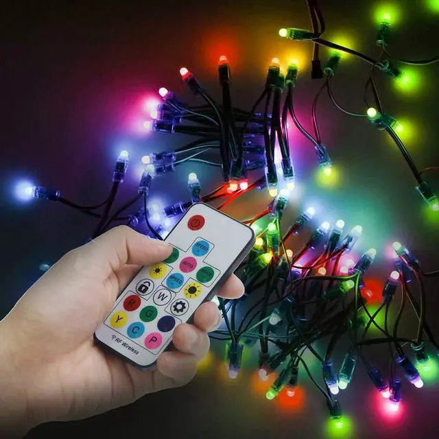 Alt view image 5 of 7 - KEHIPI WS2812B WS2811 Addressable LED Controller RF Remote Wireless Mini Controller 5~24V DC for WS2812 WS2811 Dream Color Rainbow RGB LED Pixel Strip Panel Light, 3pin JST Connector 200 Color Modes