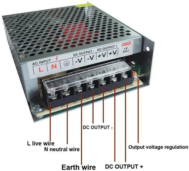 Alt view image 2 of 4 - KEHIPI AC 110V/220V to DC 24V 10A 240W Universal Regulated Switching Power Supply Adapter Transformer Driver Converter for LED Strip Light, Security Camera System, Computer Project