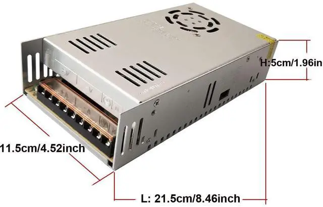 Alt view image 2 of 4 - KEHIPI AC 110V/220V to DC 24V 15A 360W Universal Regulated Switching Power Supply Adapter Transformer Driver Converter for LED Strip Light, Security Camera System, Computer Project