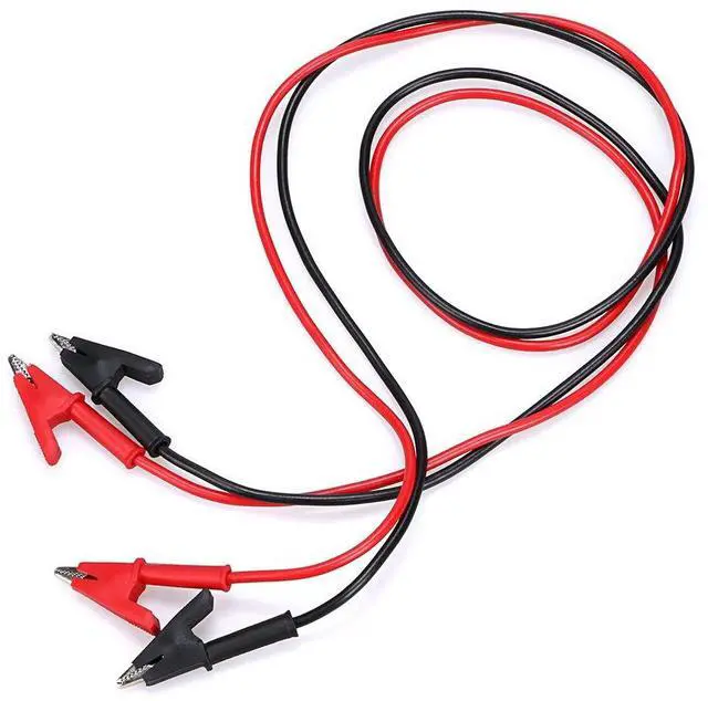 Alt view image 3 of 7 - KEHIPI Dual Ended Crocodile Alligator Clips, 15A Test Lead Wire Cable with Insulators Clips, 2 Pcs 3.3 ft/1m Test Flexible Cable with Protective Jack Copper Clamps for Electrical Testing