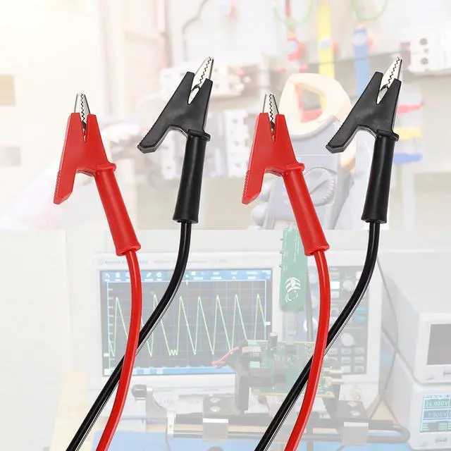 Alt view image 6 of 7 - KEHIPI Dual Ended Crocodile Alligator Clips, 15A Test Lead Wire Cable with Insulators Clips, 2Pcs 6.6 Ft/2M Test Flexible Cable with Protective Jack Copper Clamps for Electrical Testing