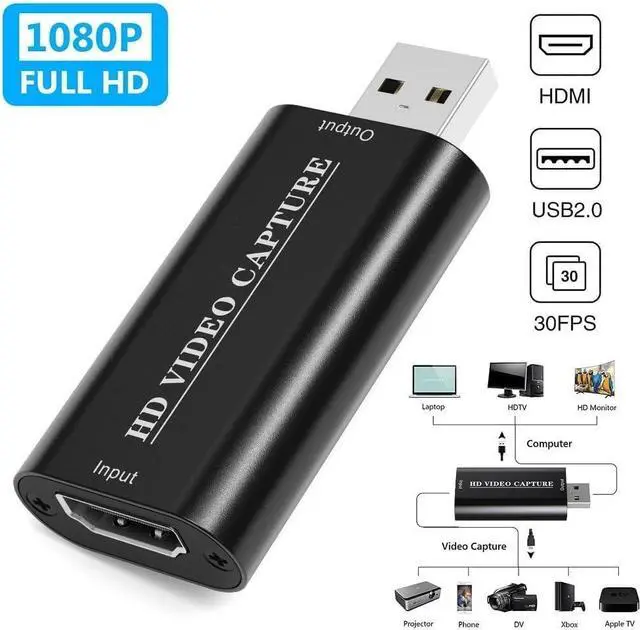 Alt view image 6 of 7 - 4K HDMI Video Capture Card, Cam Link Card, HDMI to USB 2.0 Game Audio Adapter, Record Capture Device for Streaming, Teaching, Gaming, Live Broadcasting, Video Conference