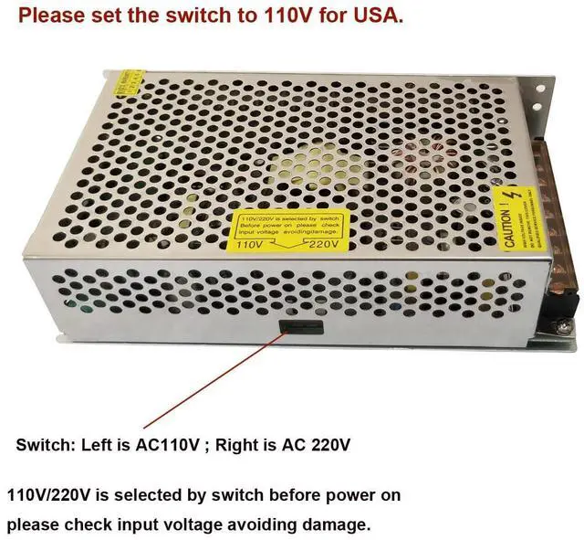 Alt view image 4 of 4 - KEHIPI AC 110V/220V to DC 5V 40A 200W Universal Regulated Switching Power Supply Adapter Transformer Driver Converter for LED Strip Light, Security Camera System, Computer Project