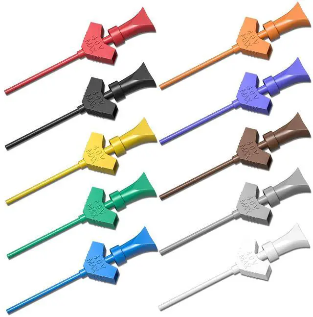 Main image of KEHIPI SMD IC Test Hook Clips 10PCS 10 Colors for Logic Analyzer, Electronic Testing